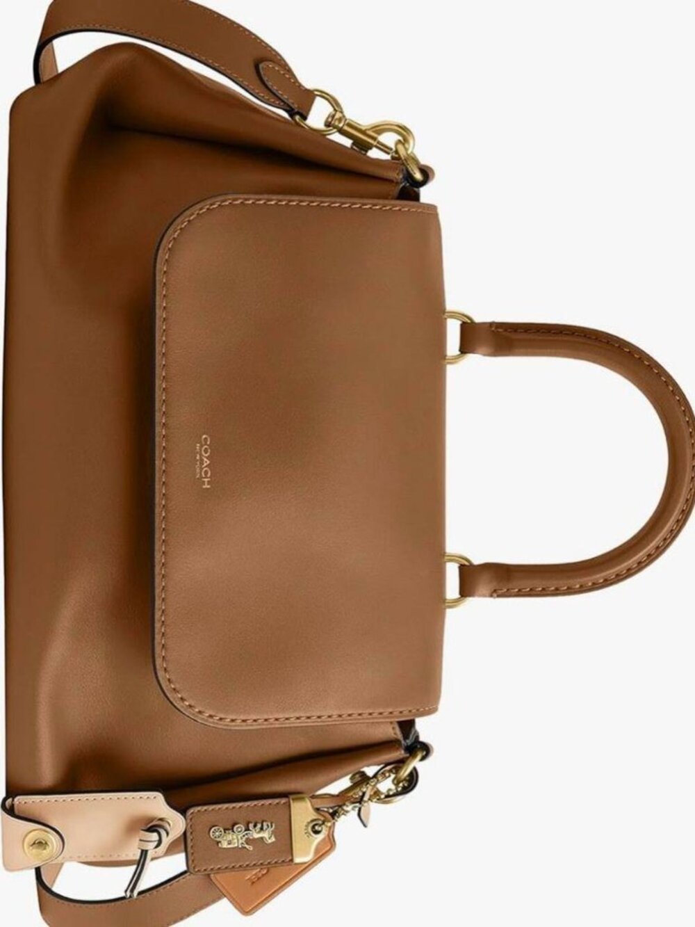 Coach Slouchy Rogue Top Handle in Honey Brown - Picture 2 of 8